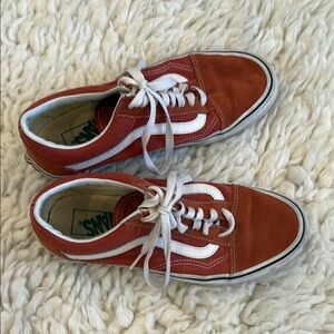 Vans Classic Red and White Low-Tops